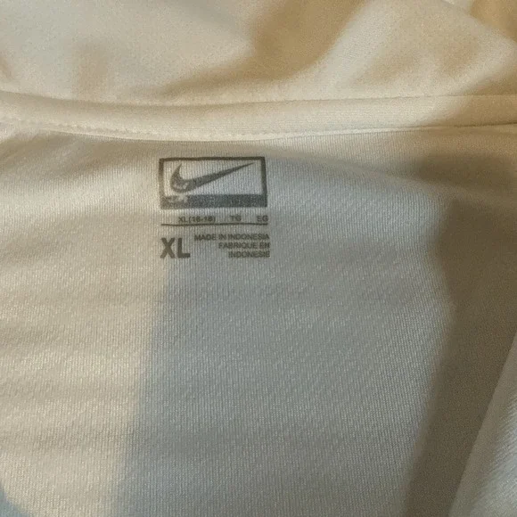 Nike Running Dri Fit 1/4 Zip Pullover White Collared Women's Size XL - Picture 3 of 4